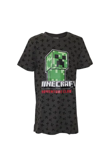 Minecraft Childrens/Kids Creeper All-Over Print T-Shirt - Grey
