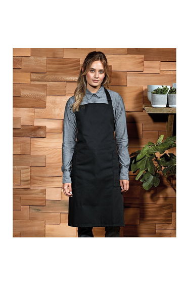 Premier Organic Fairtrade Certified Recycled Full Apron - Black