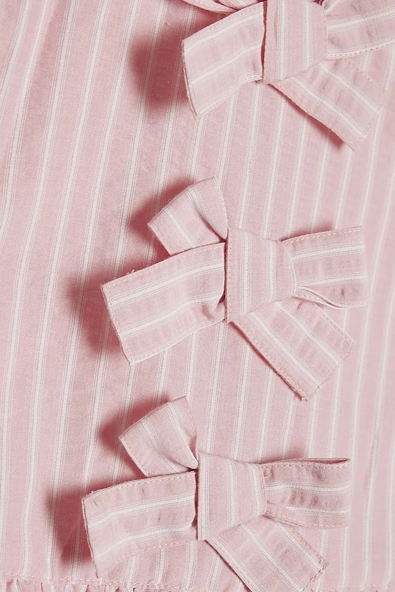 Mini Girls Pink Stripe Top And Jeans Set - 2
