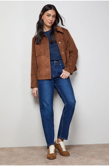 Jenny Faux Suede Lace Up Trainers