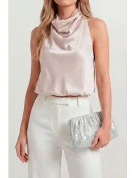 Ruched Sequin Clutch Bag