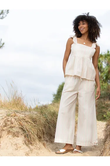 Gillingham Wide Leg Woven Trousers Special Stripe