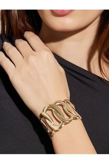 Gold Chain Link Bangle