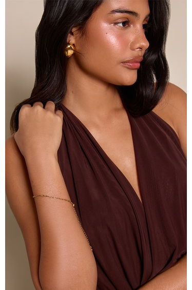 Gold Water Resistant Twist Link Bracelet