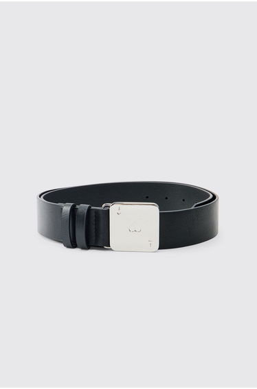 PU Card Buckle Belt - black