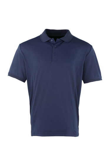 Premier Mens Coolchecker Pique Short Sleeve Polo T-Shirt - Navy