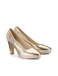 Wide Fit Metallic Heels - 1