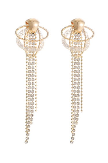 Multiple Loops Tassel Dangle Earrings