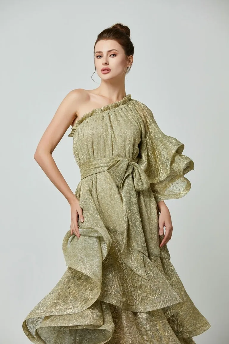 Ruffled mesh dress - 1
