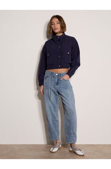Mai Tie Detail Straight-Leg Jeans