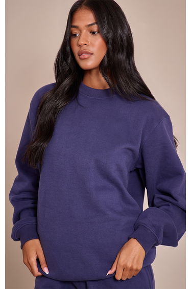 Tall Navy Oversized Crew Sweatshirt