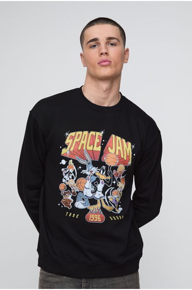 Oversized Space Jam Sweatshirt - black