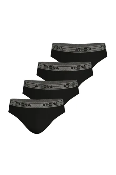 سروال داخلي اثينا  قطن باللون الأسود عدد 4