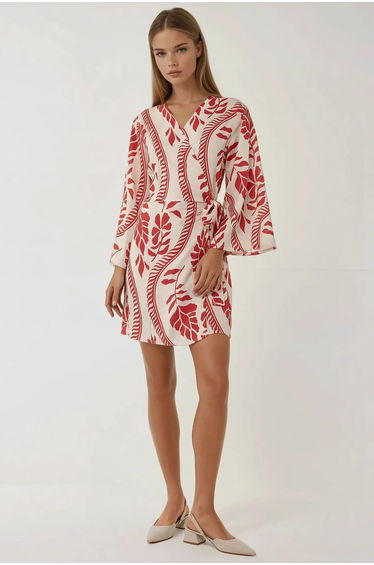 Floral V-Neck Mini Dress