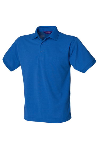 Henbury Mens Short Sleeved 65/35 Pique Polo Shirt - Royal