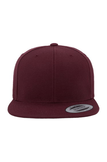 Yupoong Mens The Classic Premium Snapback Cap (Pack of 2) - Maroon/Maroon