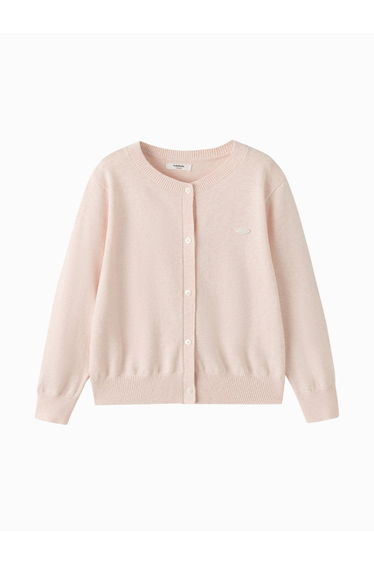 Girls' Basic Knitted Cardigan With Buttons