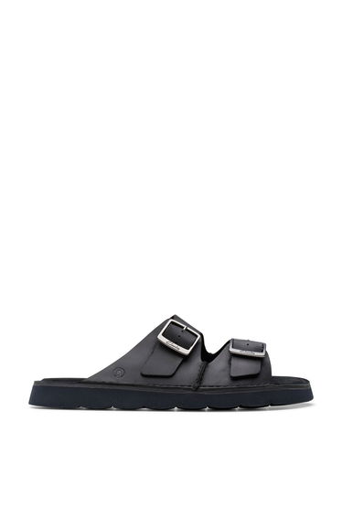 Solsbury Strap Leather Sandal Black