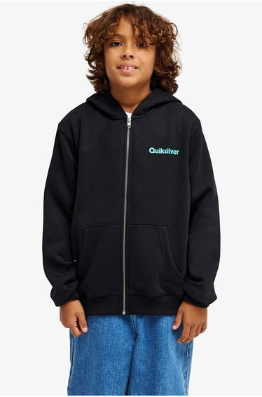 Fleece Zip-Up Hoodie with Print On The Back