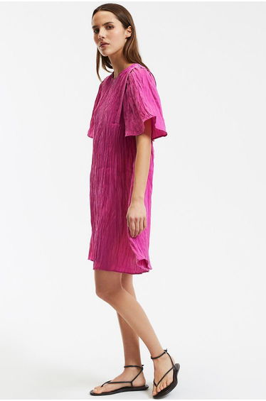 Short Flared Dress, Short Butterfly Sleeves