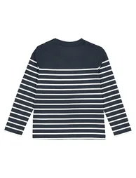 Breton Striped Cotton T-Shirt with Long Sleeves - 3