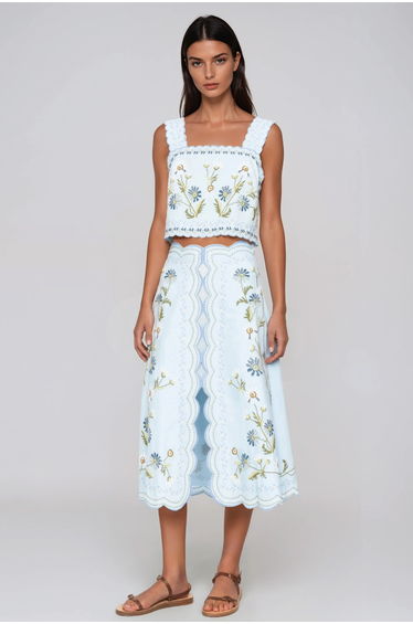 Florinda Embroidered Floral Top