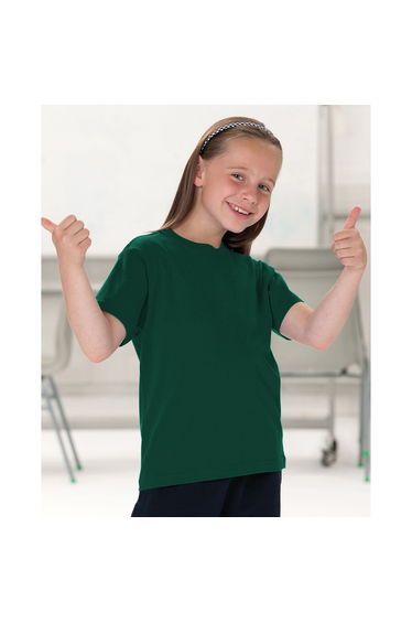 Jerzees Schoolgear Childrens Classic Plain T-Shirt - Bottle Green
