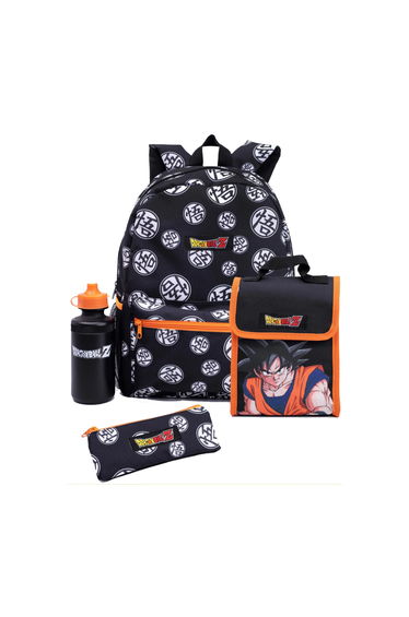 Dragon Ball Z Goku Backpack Set - Black/Orange