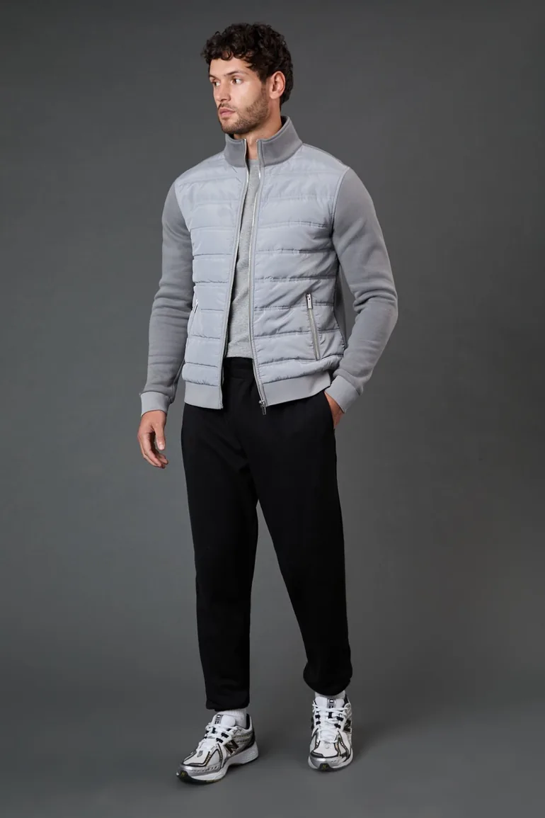 Grey Hybrid Padded Jacket