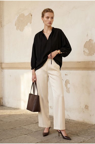 MY FASHION Loose Fit Long Sleeve Shirt