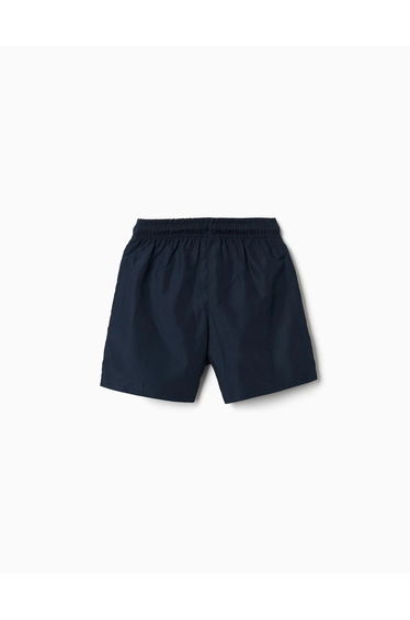 Pack Of 2 Plain/Printed Swim Shorts With Drawstring For Boys, Multicolour