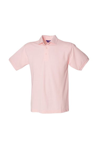 Henbury Mens Polycotton Heavy Polo Shirt - Pink