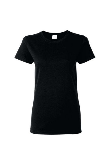 Gildan Ladies/Womens Heavy Cotton Missy Fit Short Sleeve T-Shirt - Black