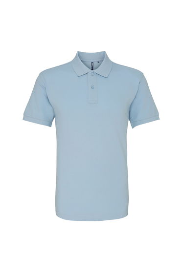 Asquith & Fox Mens Plain Short Sleeve Polo Shirt - Sky