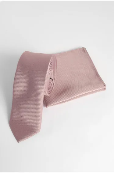 Barely Pink Tie and Pocket Square