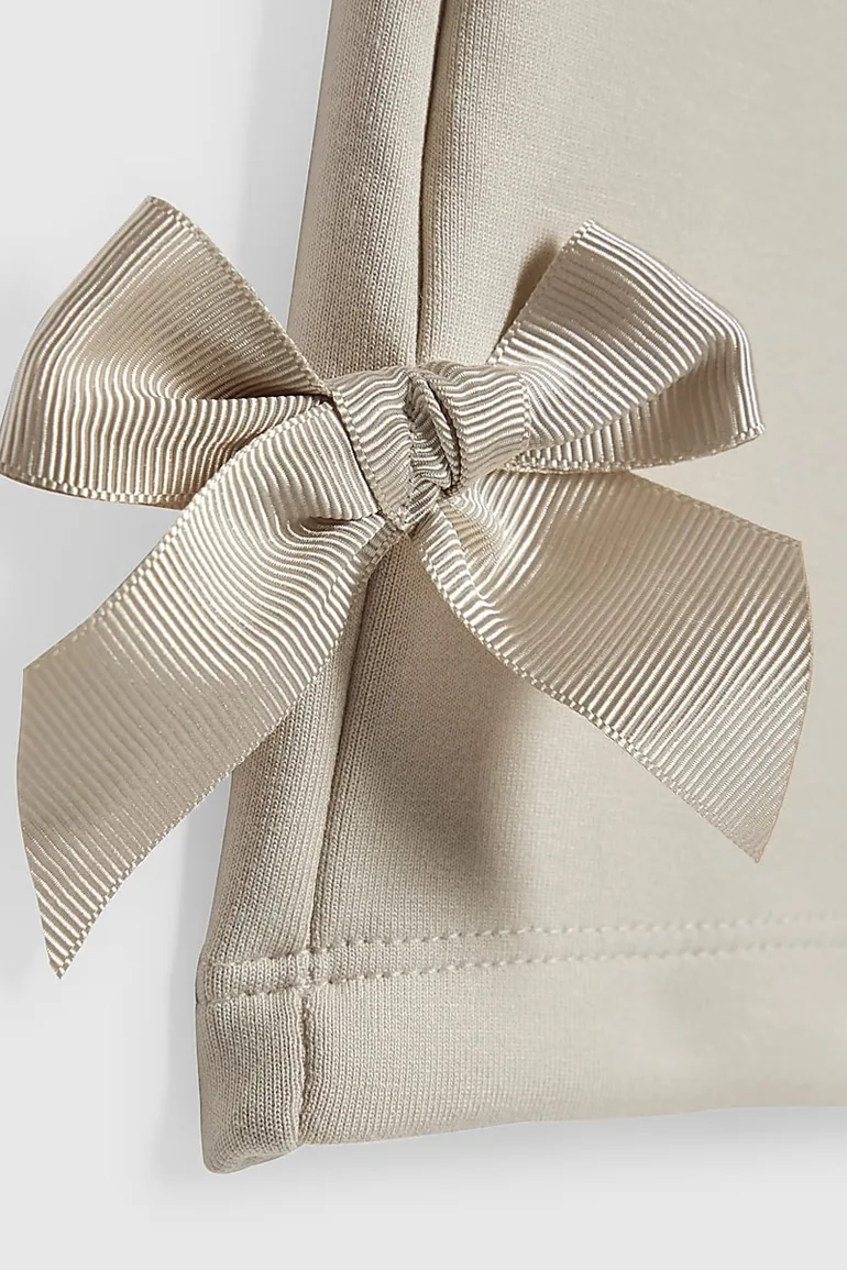 Girls Cream Wide Leg Bow Trousers - 1