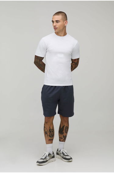 Regular Fit Waffle Shorts - charcoal