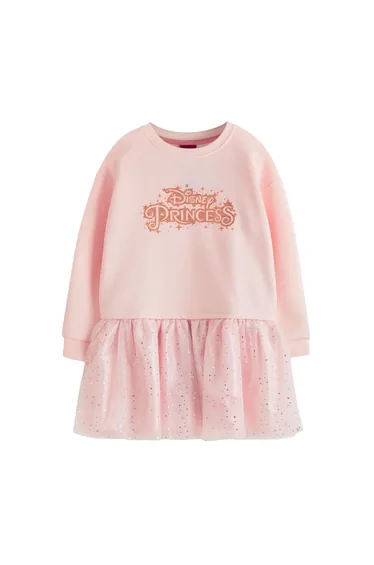 فستان بناتي بطبعة ديزني بذرات لامعة
