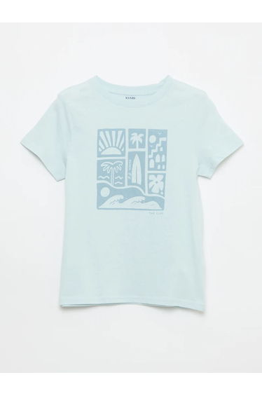 Printed Message T-Shirt BLUE