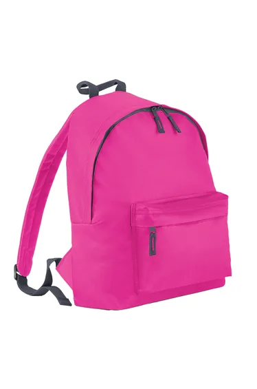 Bagbase Childrens/Kids Fashion Backpack - Fuchsia/Graphite
