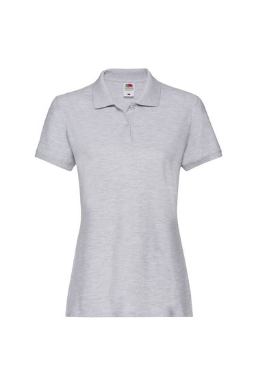 Fruit of the Loom Womens/Ladies Premium Cotton Pique Lady Fit Polo Shirt - Heather Grey