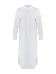 White Midi Woven Beach Dress - 5