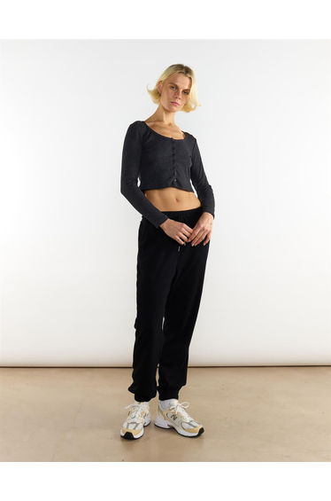 Black Round Neck Top
