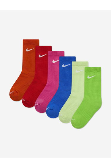 Nike Boys DF Performance Basic Crew Socks Set in Multicolour