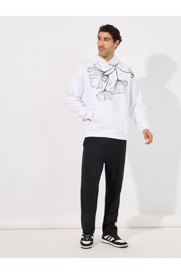 Floral Print Heavy Oversized Hoodie