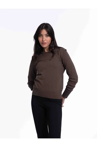 Knitted Sweater - CHOCOLATE