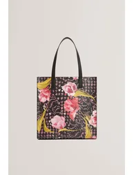 TULLSA Floral Printed Large Icon Bag Black