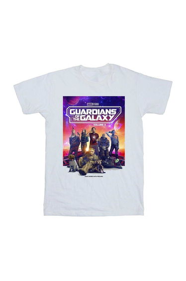 Guardians Of The Galaxy Volume 3 Girls Movie Poster Cotton T-Shirt - White