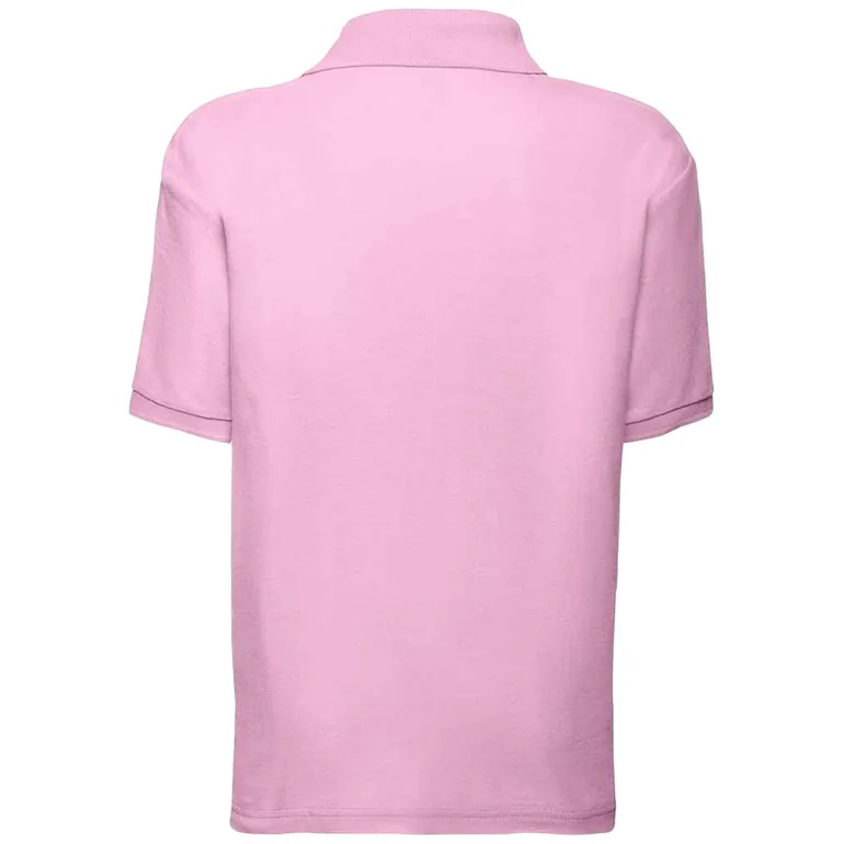 Fruit Of The Loom Childrens/Kids Poly/Cotton Pique Polo Shirt - Light Pink - 1