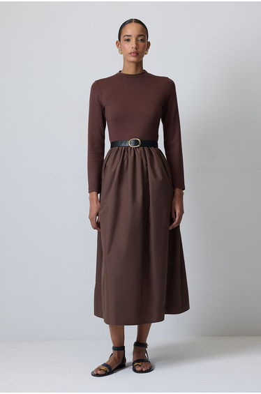 PLEATED DETAILED DRESS
